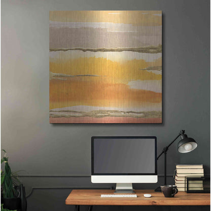 Luxe Metal Art 'Gilded Amber II' by Chris Paschke, Metal Wall Art,36x36