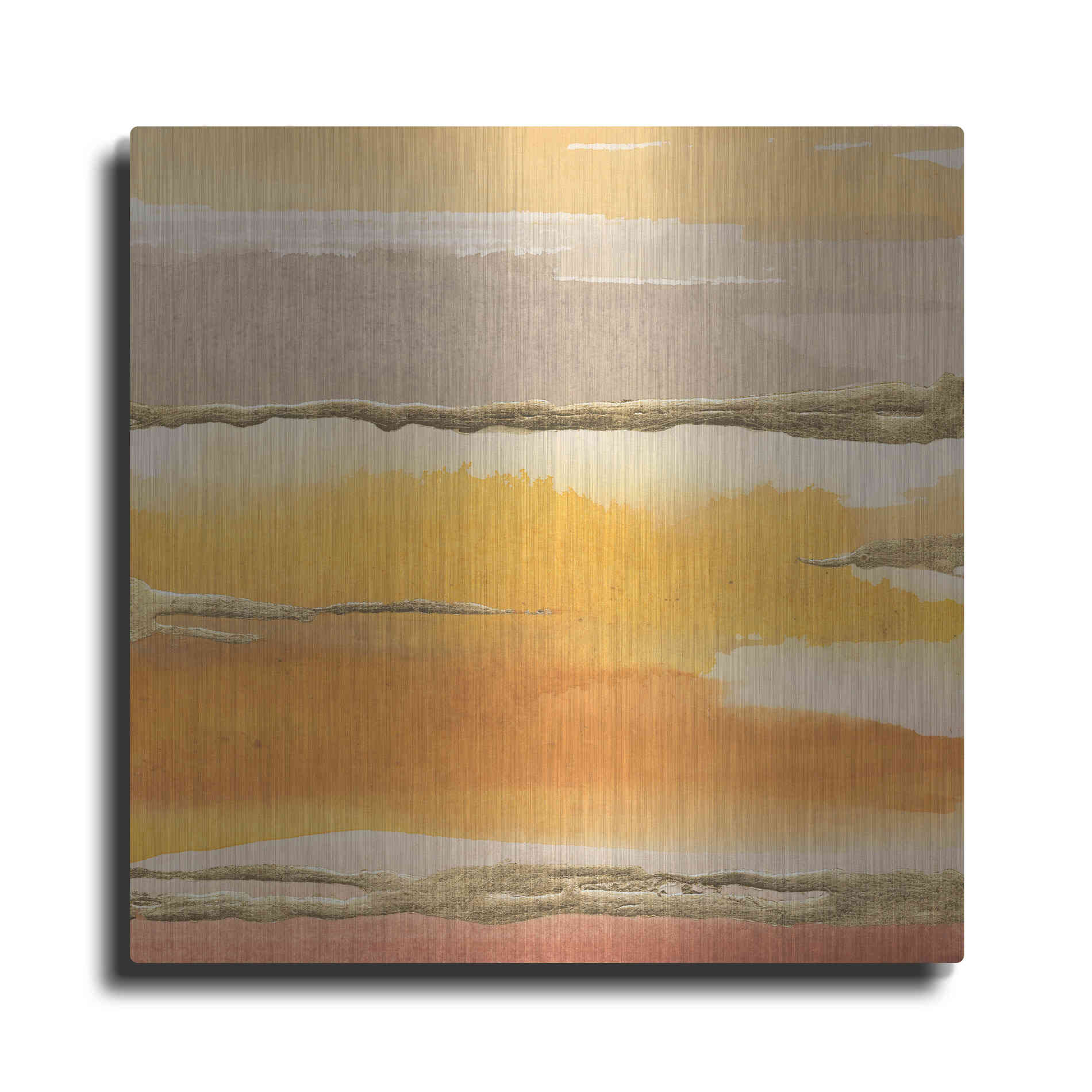 Luxe Metal Art 'Gilded Amber II' by Chris Paschke, Metal Wall Art