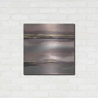 Luxe Metal Art 'Gilded Morning Fog I' by Chris Paschke, Metal Wall Art,24x24