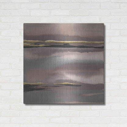 Luxe Metal Art 'Gilded Morning Fog I' by Chris Paschke, Metal Wall Art,36x36