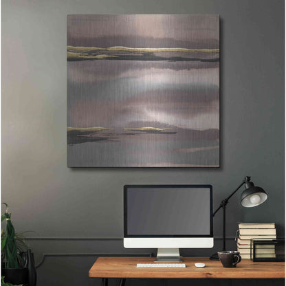 Luxe Metal Art 'Gilded Morning Fog I' by Chris Paschke, Metal Wall Art,36x36
