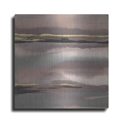 Luxe Metal Art 'Gilded Morning Fog I' by Chris Paschke, Metal Wall Art