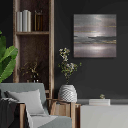 Luxe Metal Art 'Gilded Morning Fog II' by Chris Paschke, Metal Wall Art,24x24