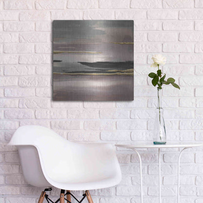 Luxe Metal Art 'Gilded Morning Fog II' by Chris Paschke, Metal Wall Art,24x24