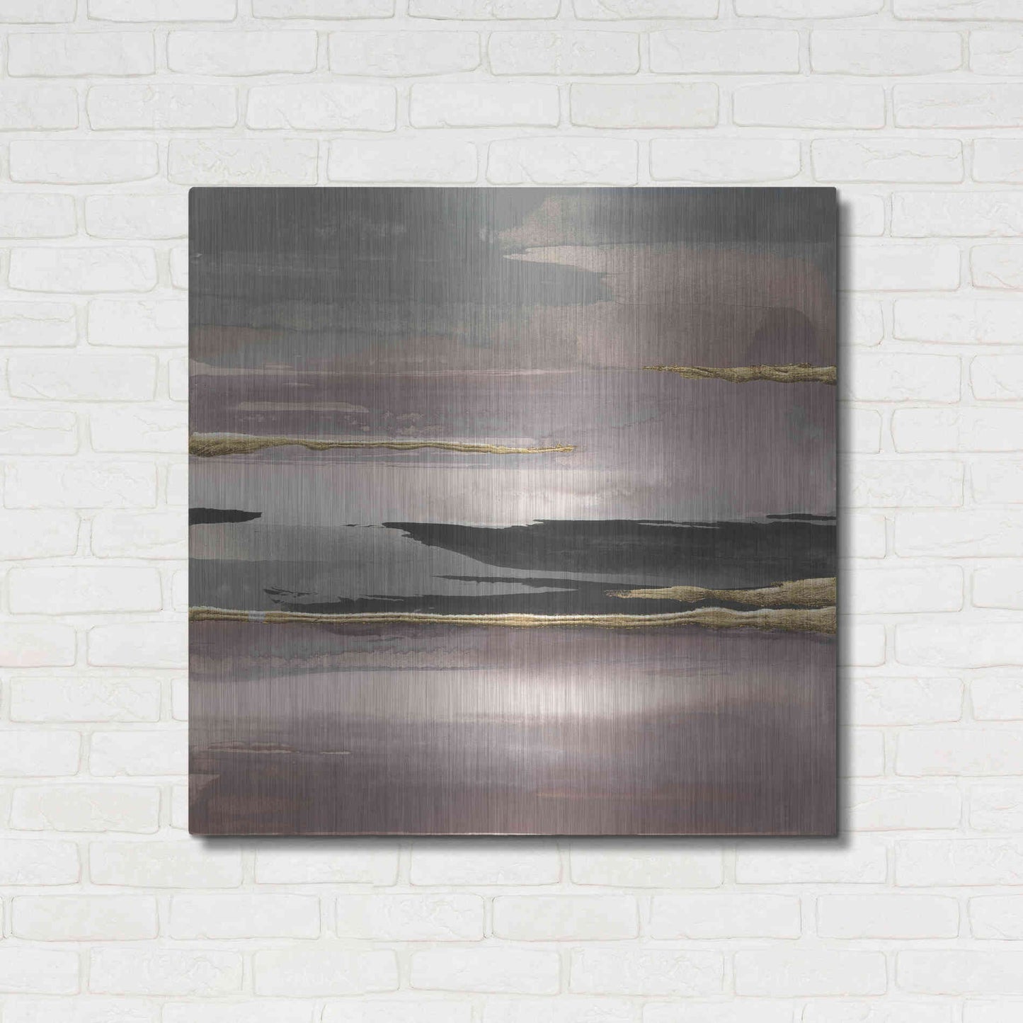 Luxe Metal Art 'Gilded Morning Fog II' by Chris Paschke, Metal Wall Art,36x36