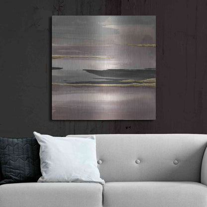 Luxe Metal Art 'Gilded Morning Fog II' by Chris Paschke, Metal Wall Art,36x36