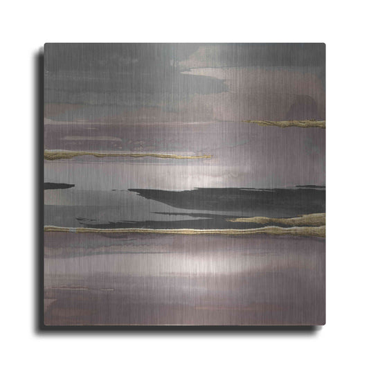 Luxe Metal Art 'Gilded Morning Fog II' by Chris Paschke, Metal Wall Art