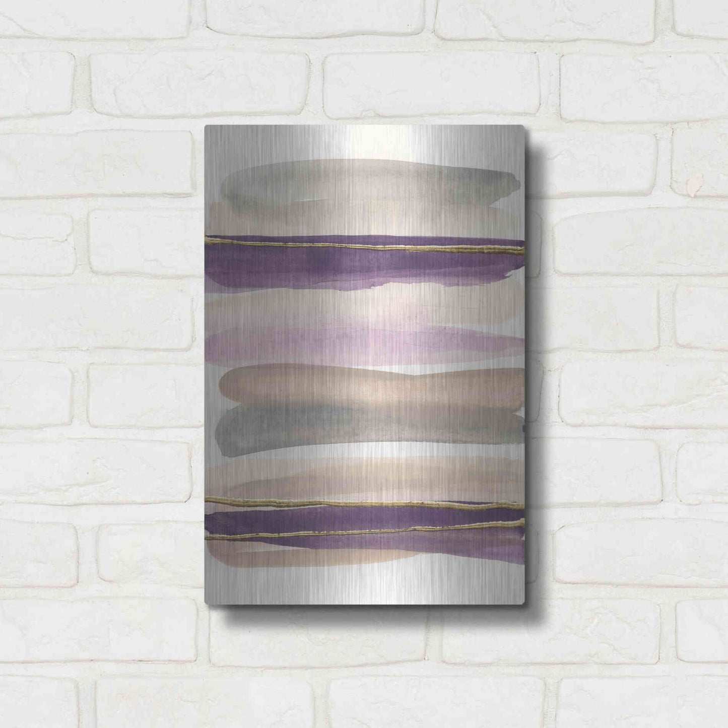 Luxe Metal Art 'Gilded Amethyst I' by Chris Paschke, Metal Wall Art,12x16