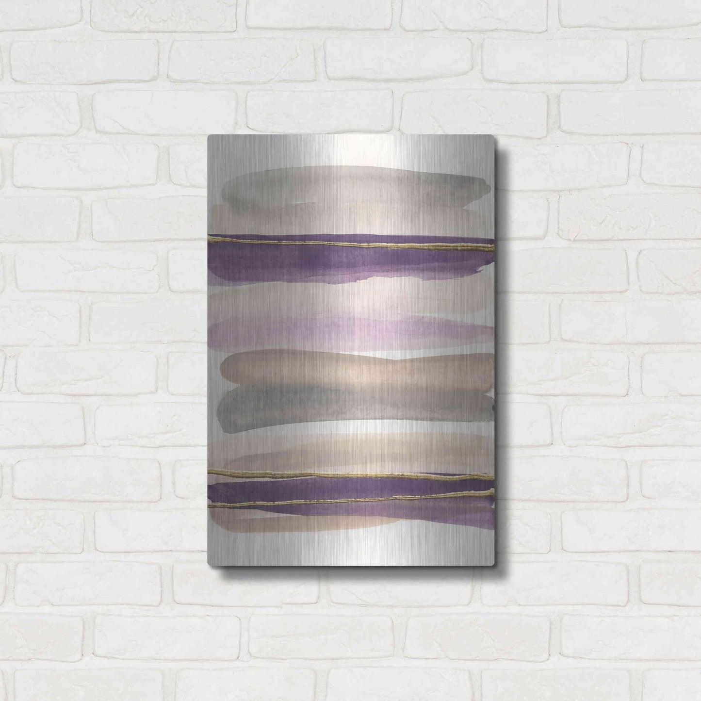 Luxe Metal Art 'Gilded Amethyst I' by Chris Paschke, Metal Wall Art,16x24