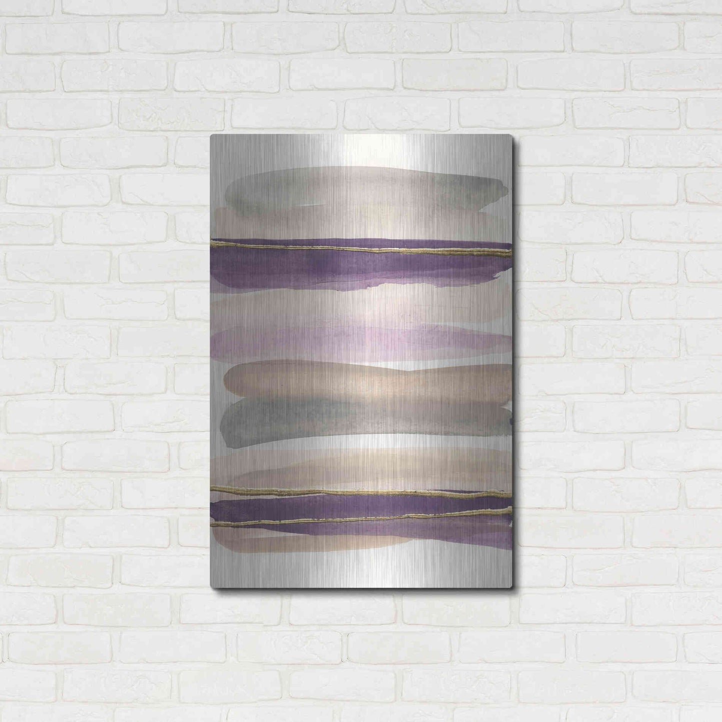 Luxe Metal Art 'Gilded Amethyst I' by Chris Paschke, Metal Wall Art,24x36