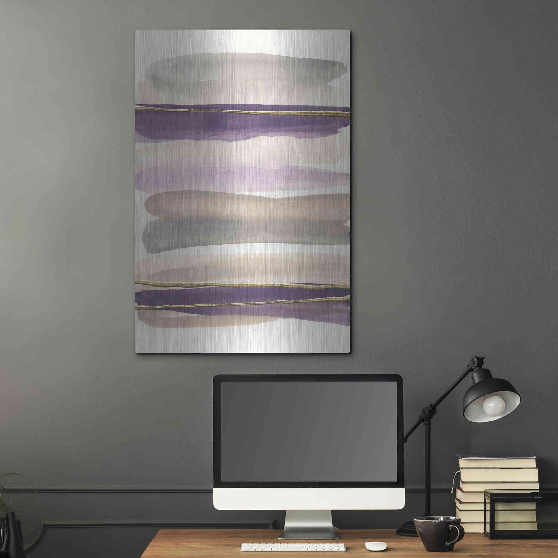 Luxe Metal Art 'Gilded Amethyst I' by Chris Paschke, Metal Wall Art,24x36