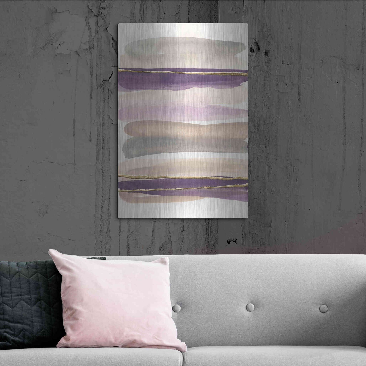 Luxe Metal Art 'Gilded Amethyst I' by Chris Paschke, Metal Wall Art,24x36