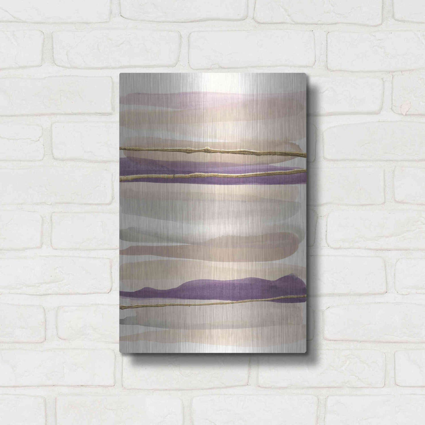 Luxe Metal Art 'Gilded Amethyst II' by Chris Paschke, Metal Wall Art,12x16