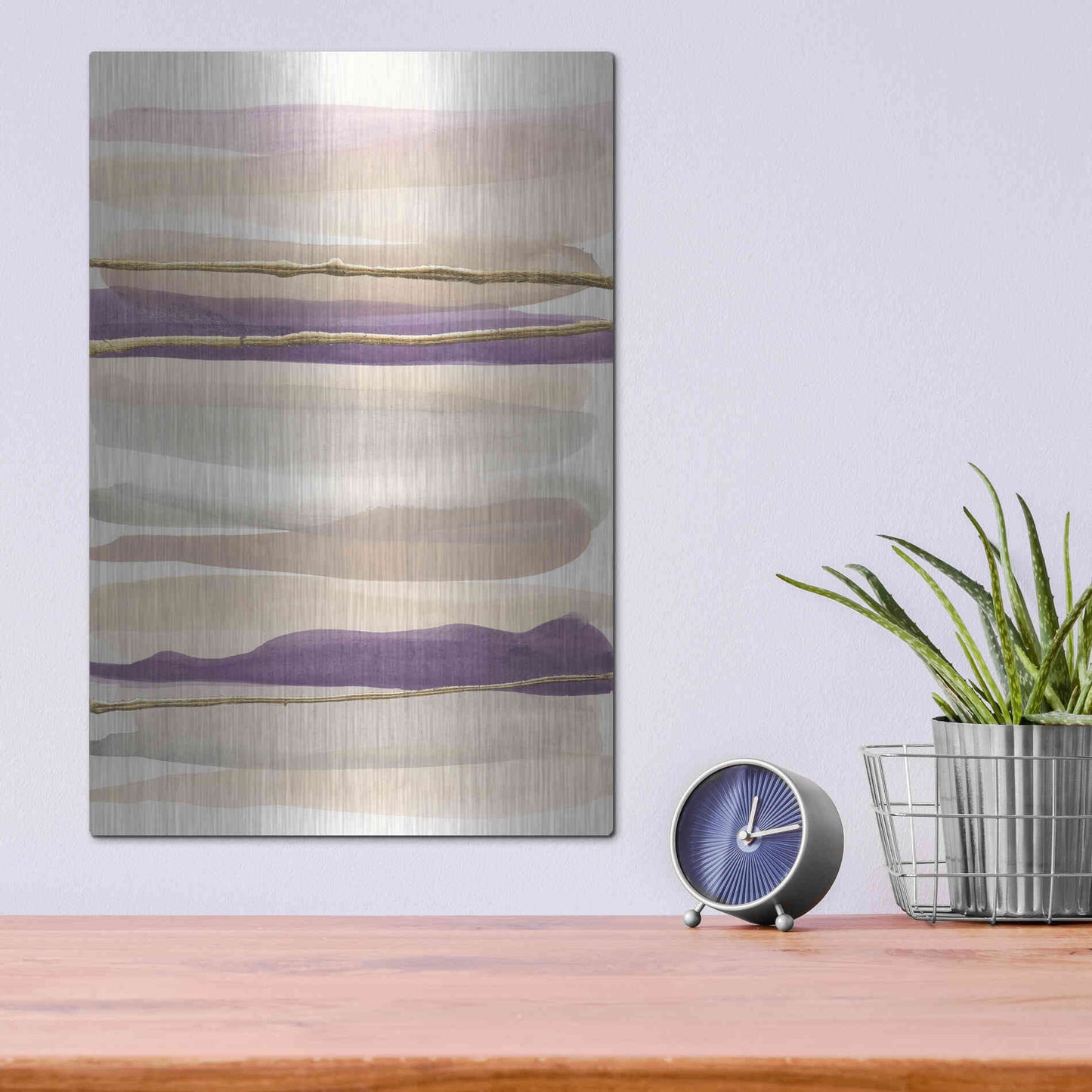 Luxe Metal Art 'Gilded Amethyst II' by Chris Paschke, Metal Wall Art,12x16