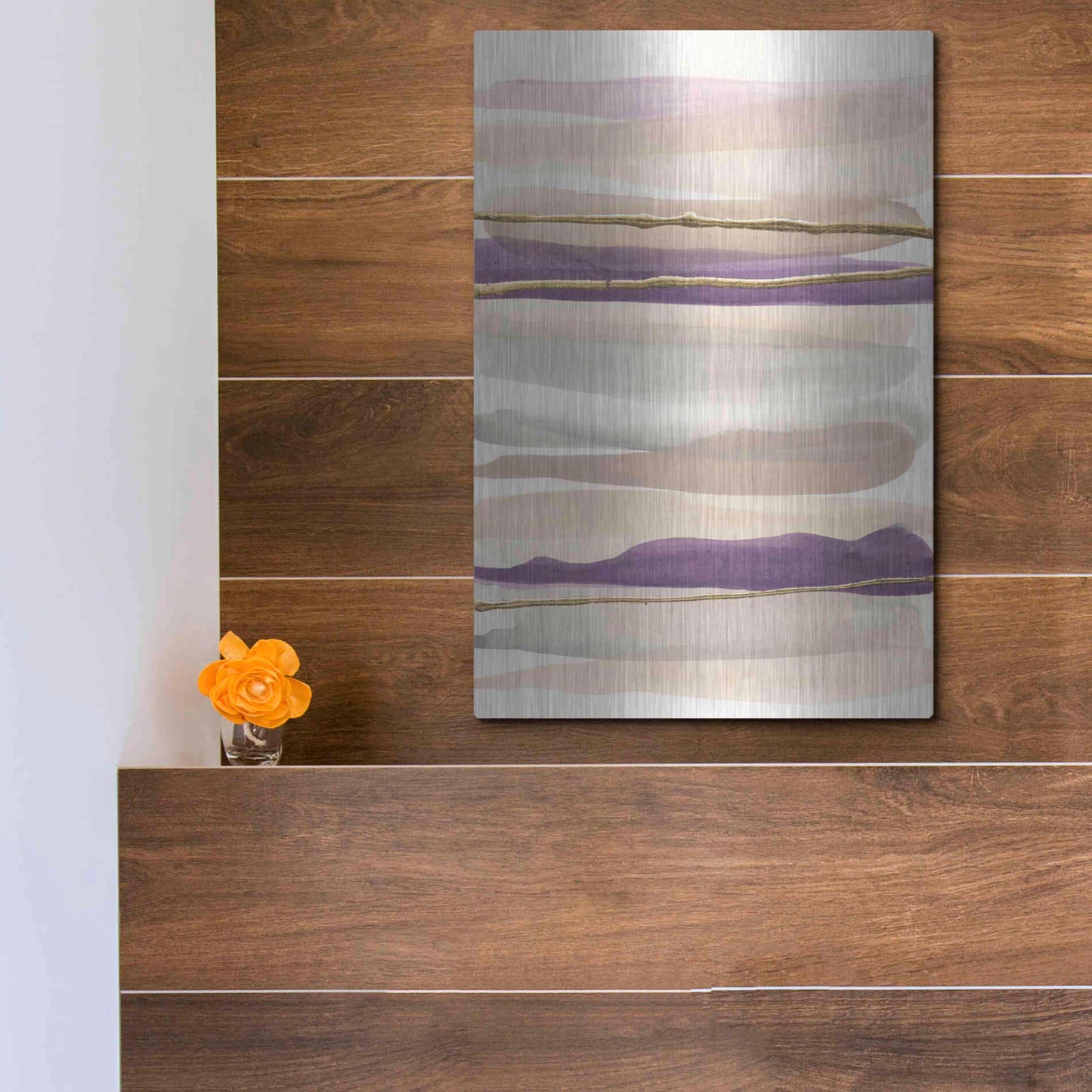 Luxe Metal Art 'Gilded Amethyst II' by Chris Paschke, Metal Wall Art,12x16