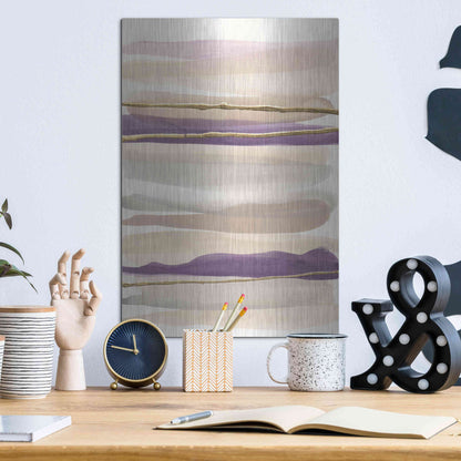Luxe Metal Art 'Gilded Amethyst II' by Chris Paschke, Metal Wall Art,12x16