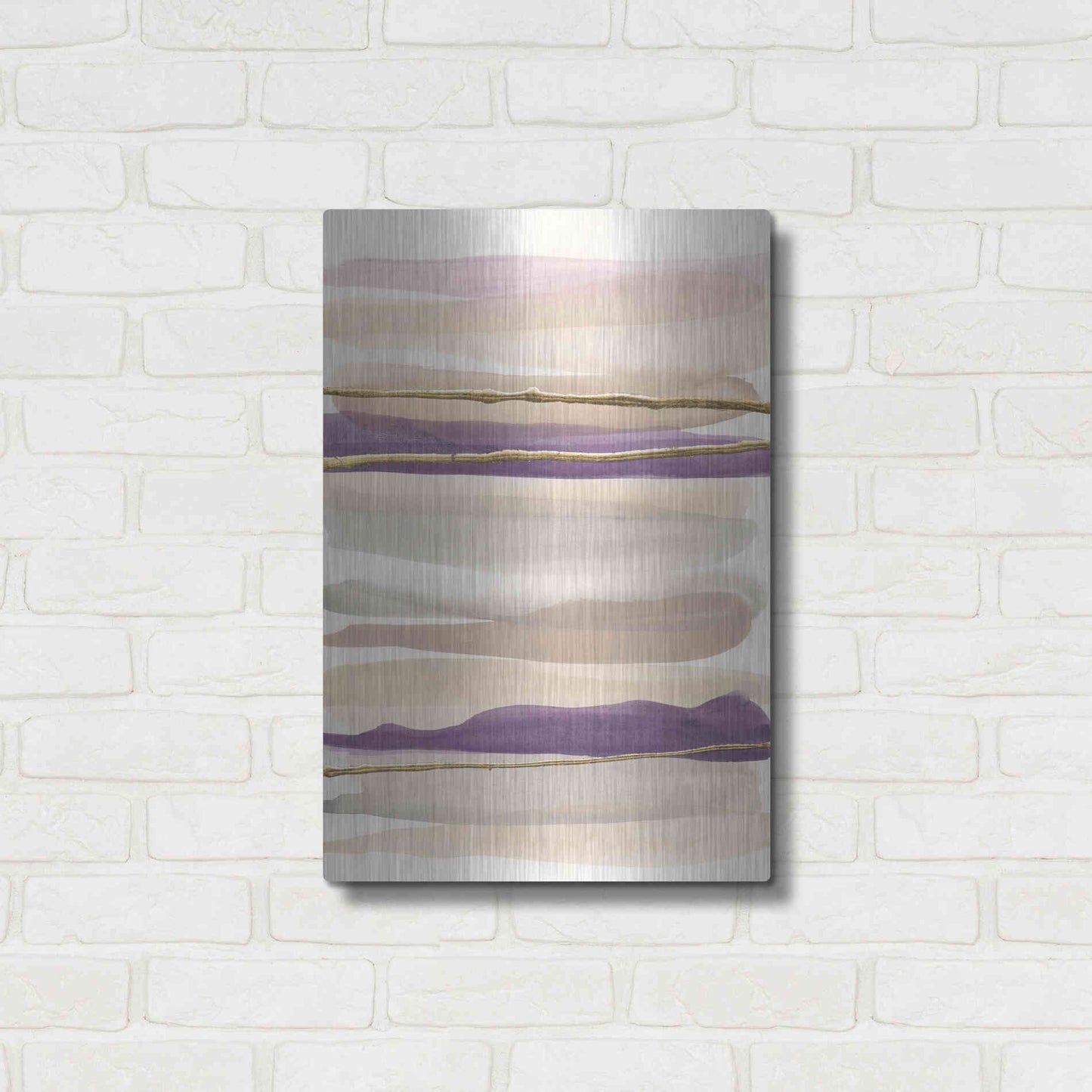 Luxe Metal Art 'Gilded Amethyst II' by Chris Paschke, Metal Wall Art,16x24