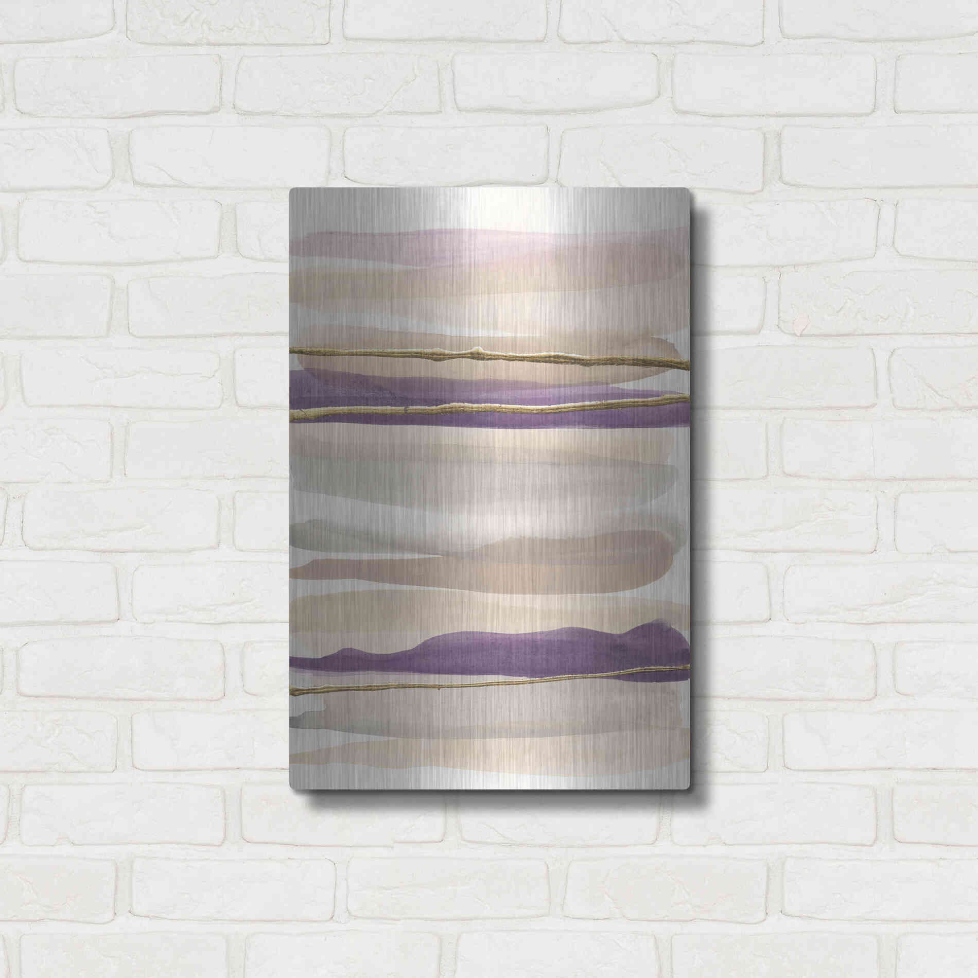 Luxe Metal Art 'Gilded Amethyst II' by Chris Paschke, Metal Wall Art,16x24