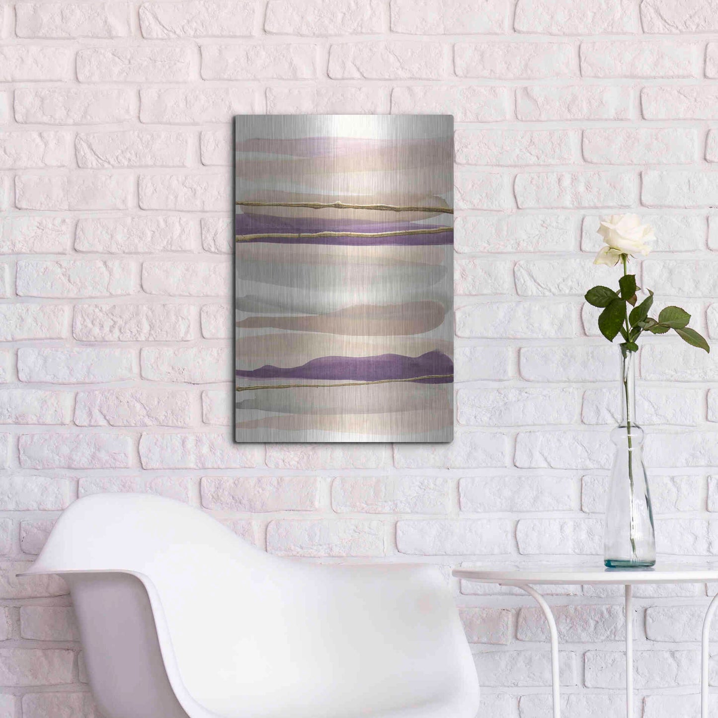 Luxe Metal Art 'Gilded Amethyst II' by Chris Paschke, Metal Wall Art,16x24