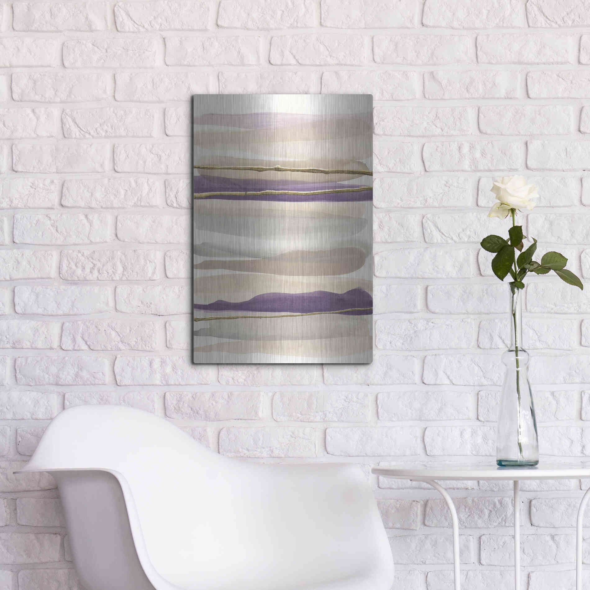 Luxe Metal Art 'Gilded Amethyst II' by Chris Paschke, Metal Wall Art,16x24