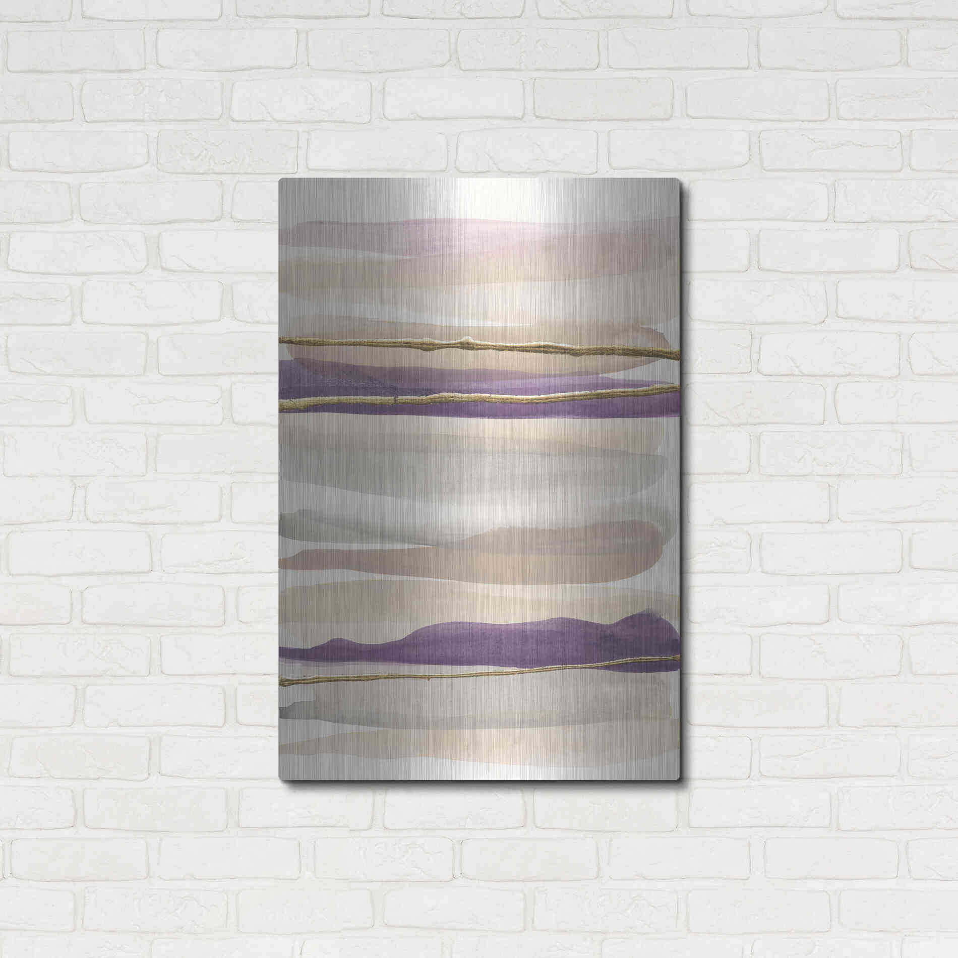 Luxe Metal Art 'Gilded Amethyst II' by Chris Paschke, Metal Wall Art,24x36