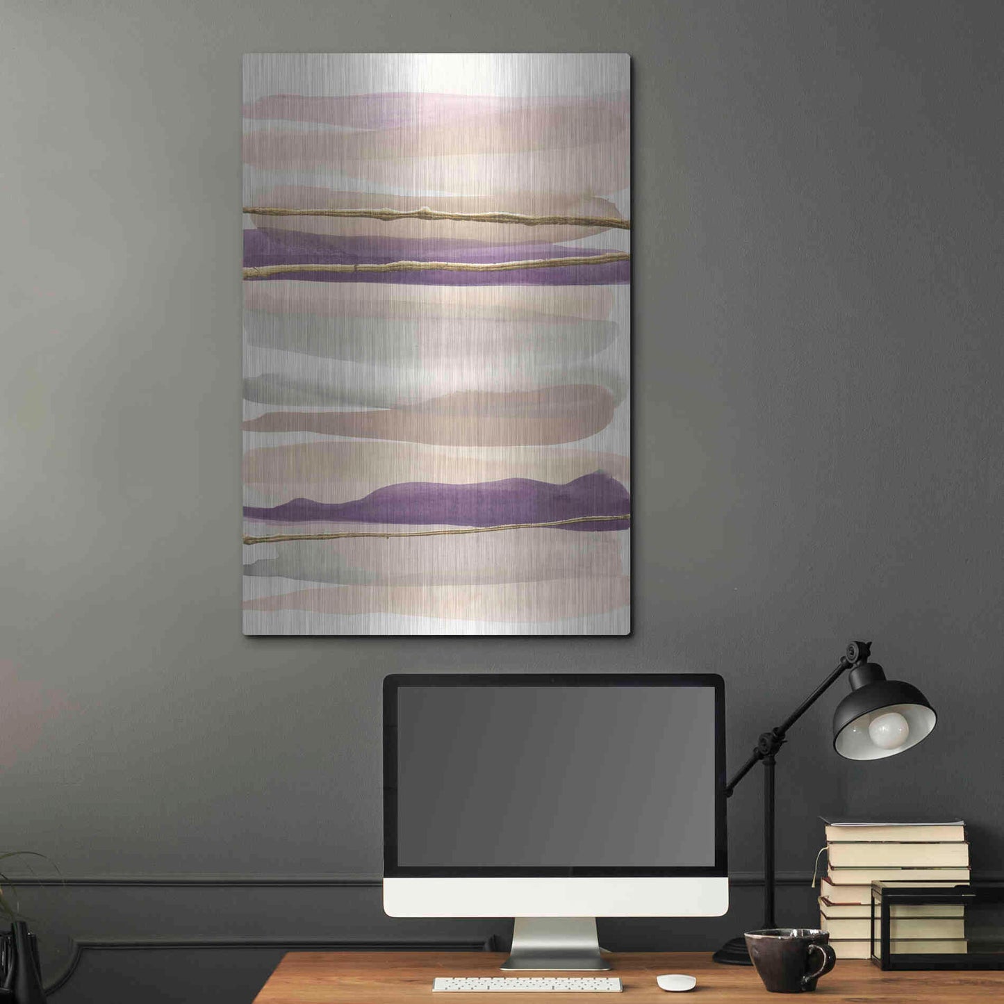 Luxe Metal Art 'Gilded Amethyst II' by Chris Paschke, Metal Wall Art,24x36