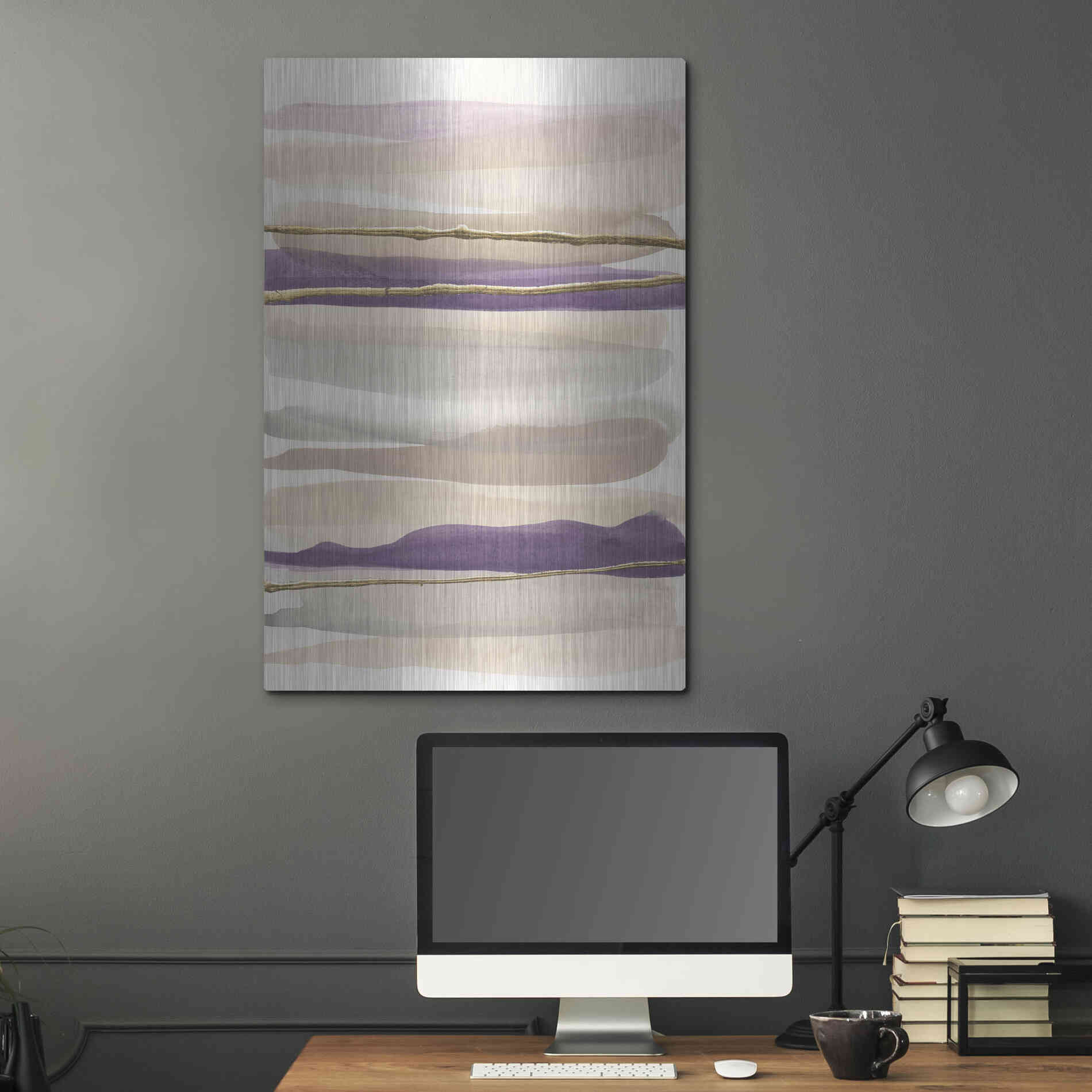 Luxe Metal Art 'Gilded Amethyst II' by Chris Paschke, Metal Wall Art,24x36