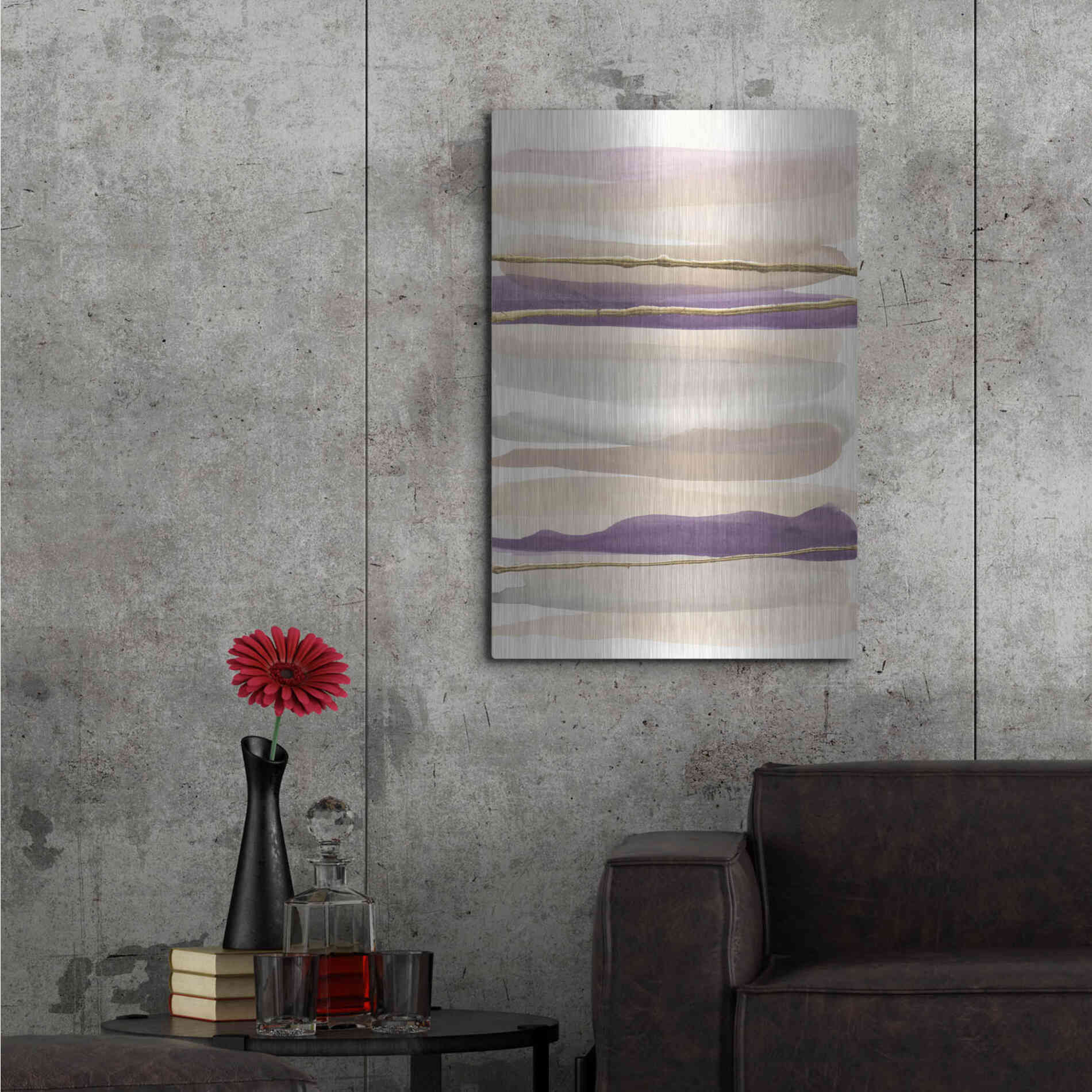 Luxe Metal Art 'Gilded Amethyst II' by Chris Paschke, Metal Wall Art,24x36