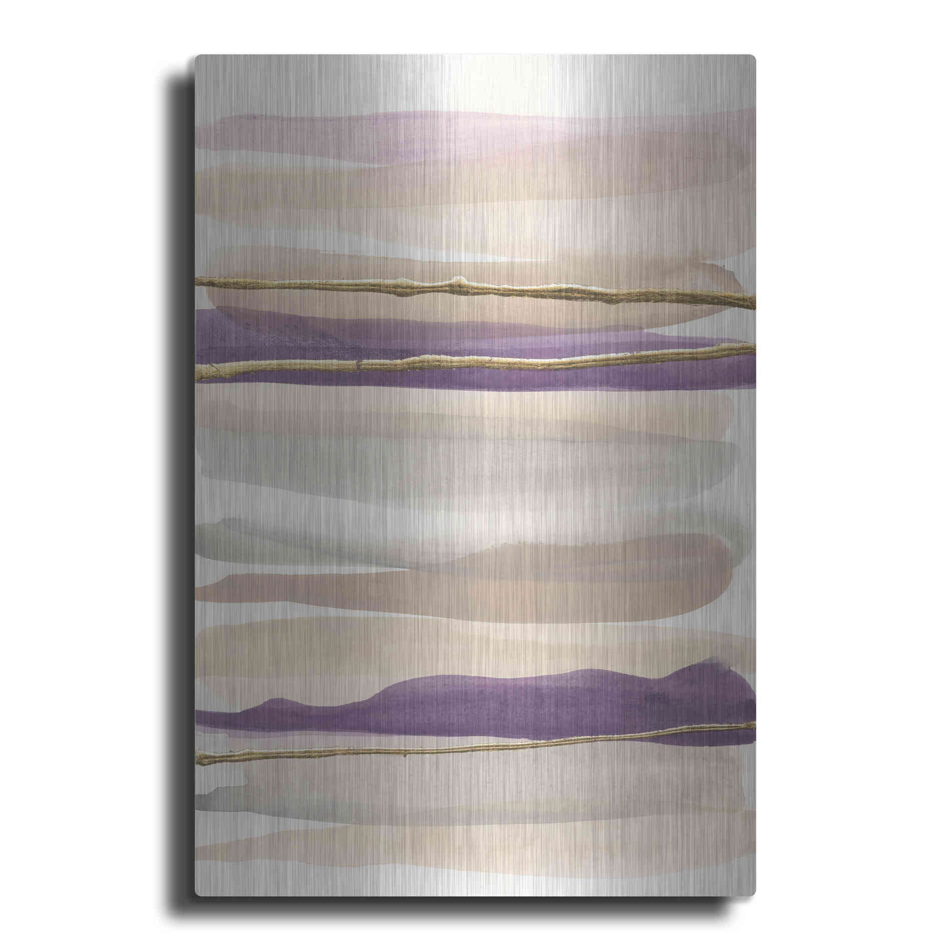 Luxe Metal Art 'Gilded Amethyst II' by Chris Paschke, Metal Wall Art