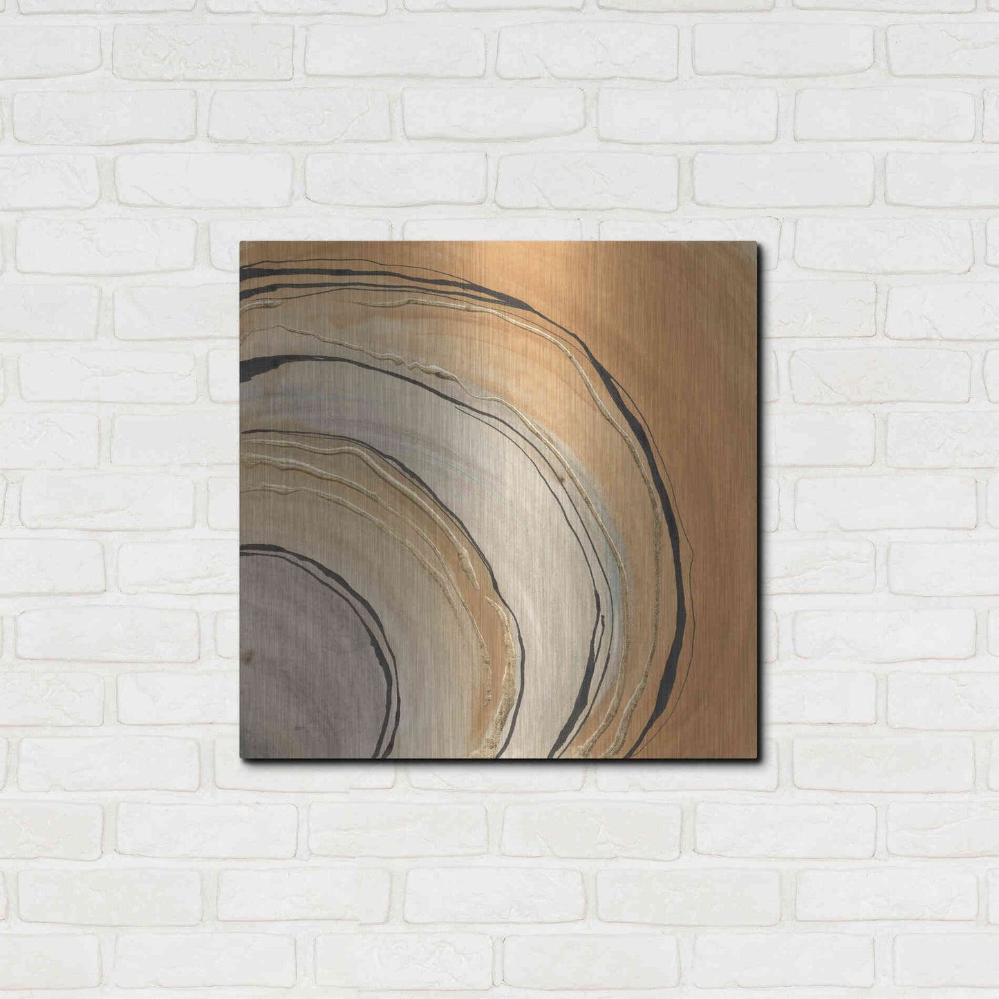 Luxe Metal Art 'Gilded Rings' by Chris Paschke, Metal Wall Art,24x24