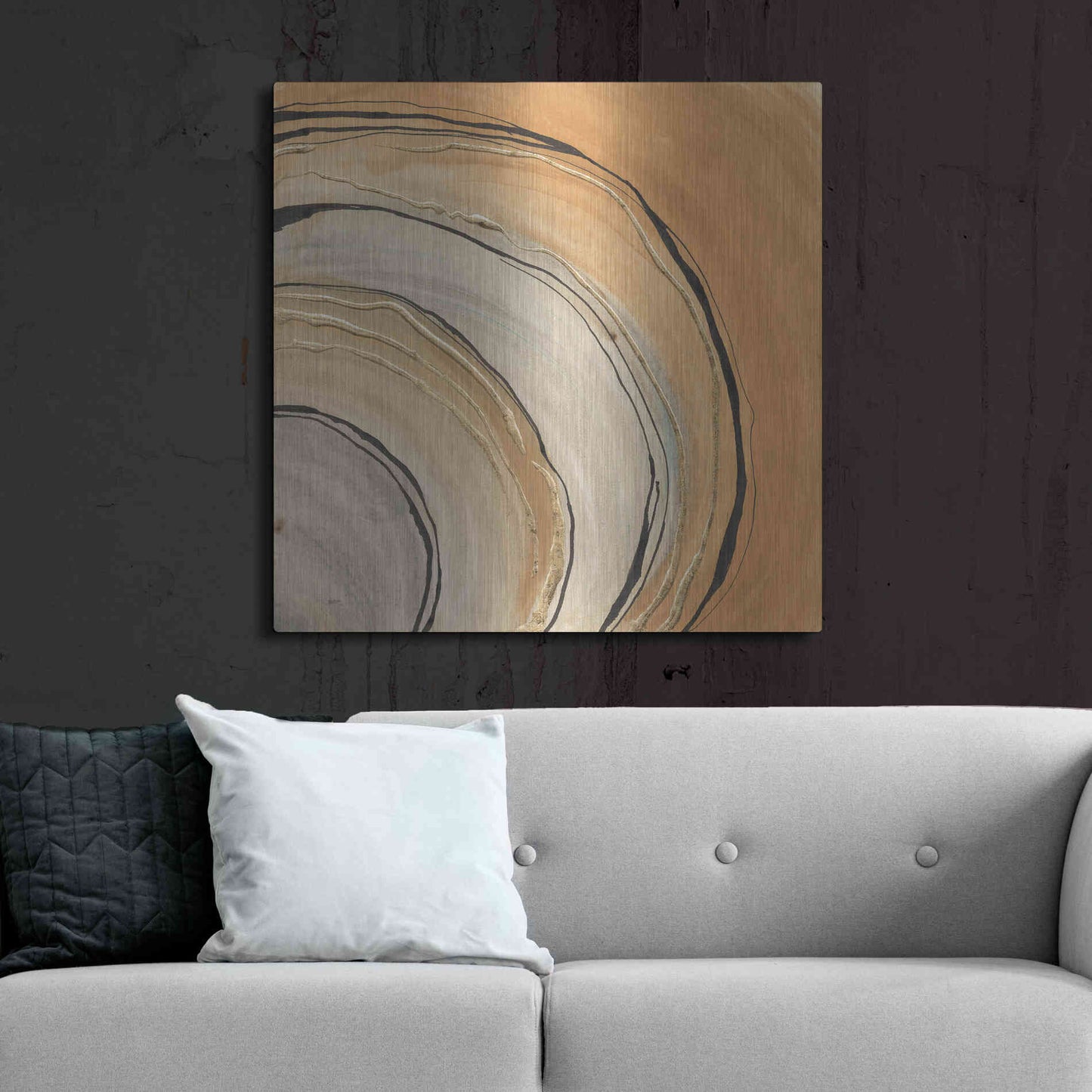 Luxe Metal Art 'Gilded Rings' by Chris Paschke, Metal Wall Art,36x36
