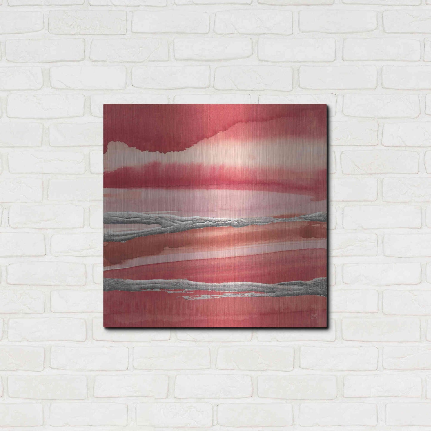 Luxe Metal Art 'Silver Marsh' by Chris Paschke, Metal Wall Art,24x24