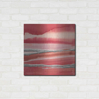 Luxe Metal Art 'Silver Marsh' by Chris Paschke, Metal Wall Art,24x24