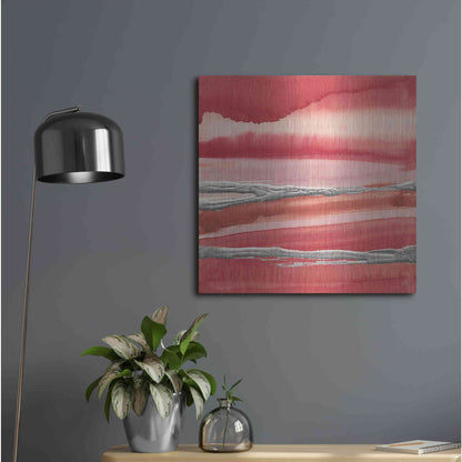 Luxe Metal Art 'Silver Marsh' by Chris Paschke, Metal Wall Art,24x24