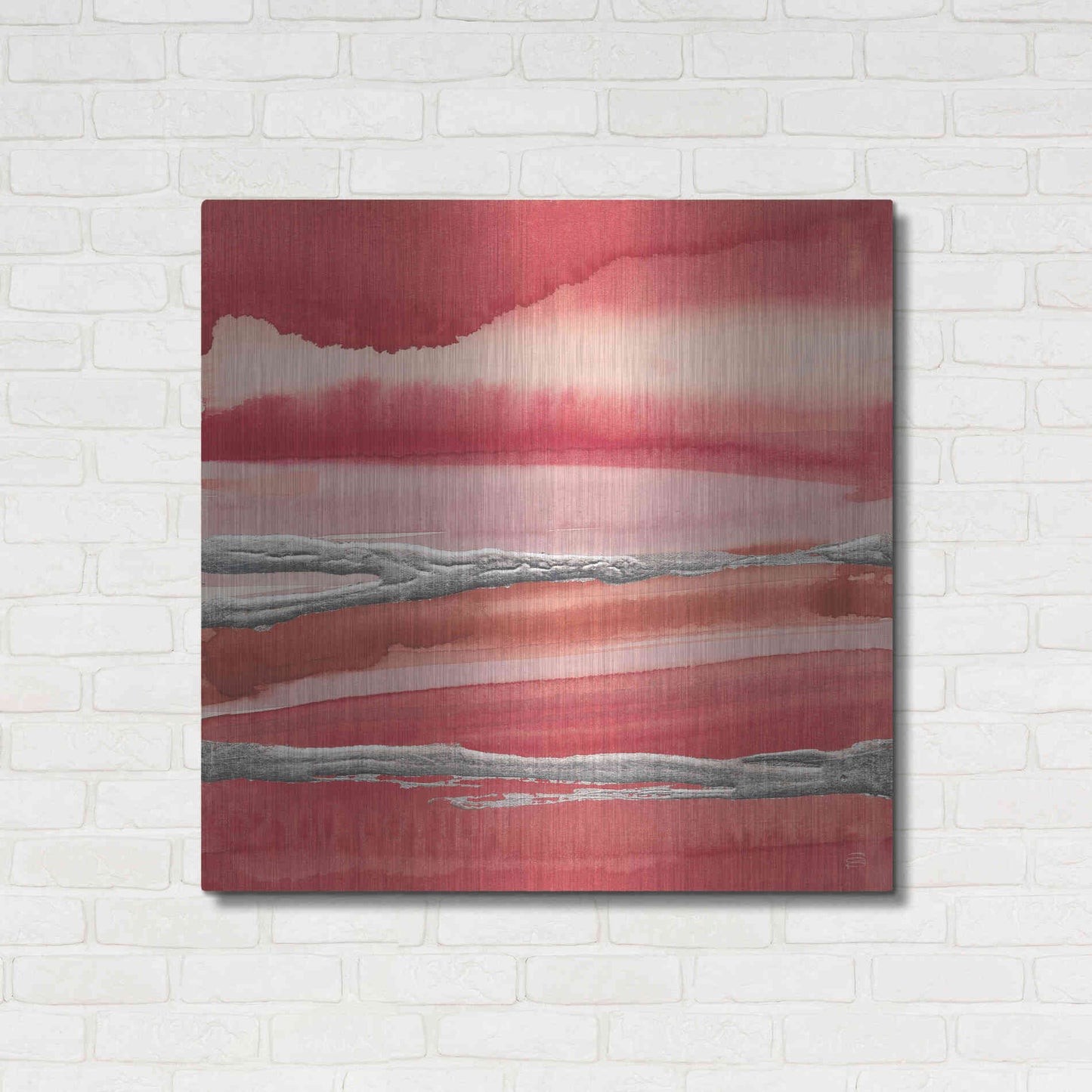 Luxe Metal Art 'Silver Marsh' by Chris Paschke, Metal Wall Art,36x36