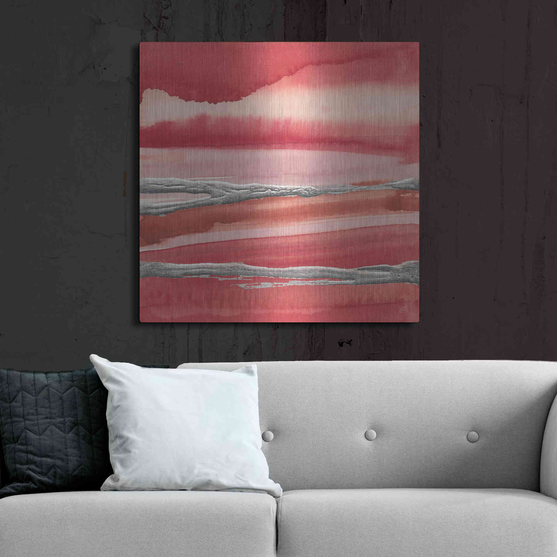 Luxe Metal Art 'Silver Marsh' by Chris Paschke, Metal Wall Art,36x36