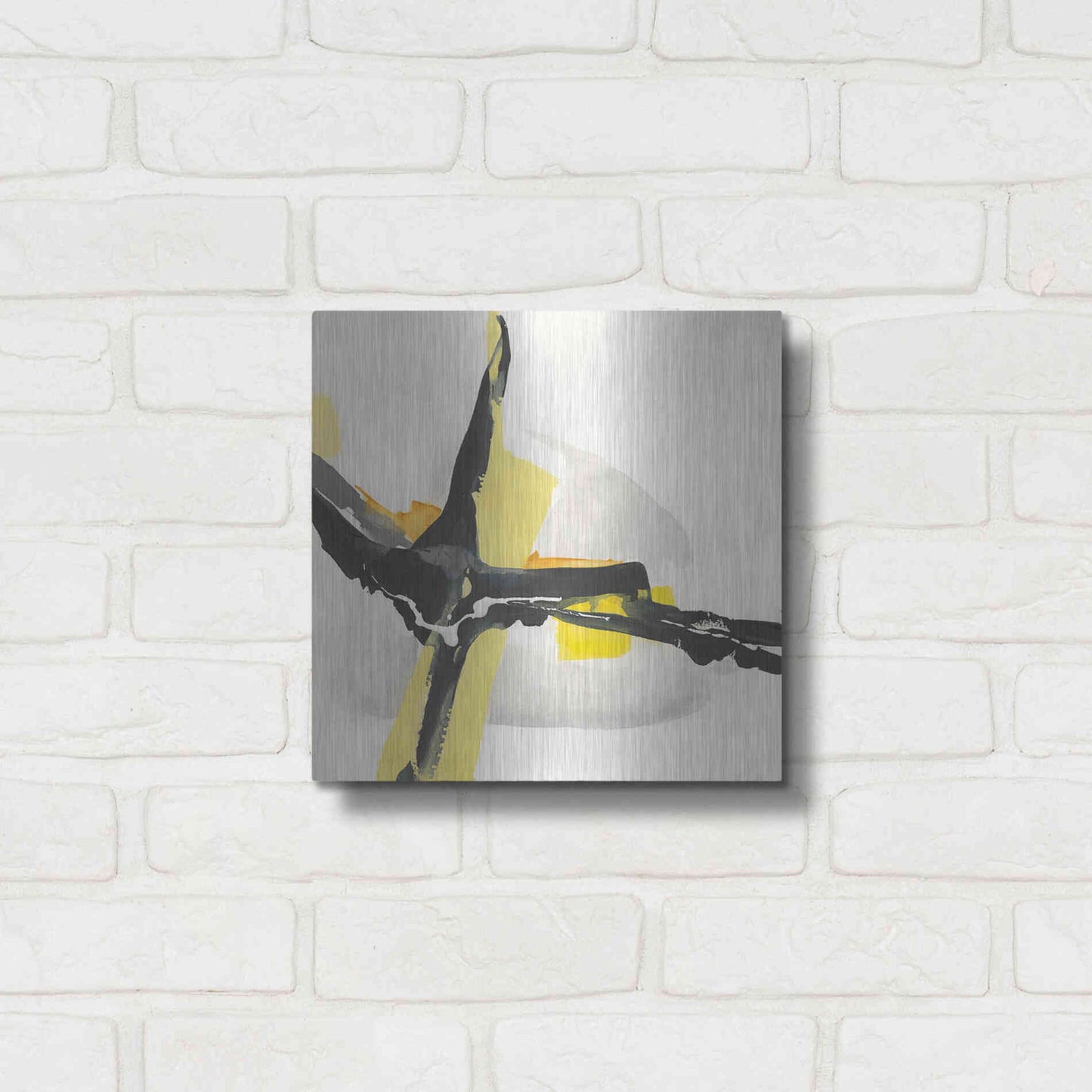 Luxe Metal Art 'Creamy Yellow I' by Chris Paschke, Metal Wall Art,12x12