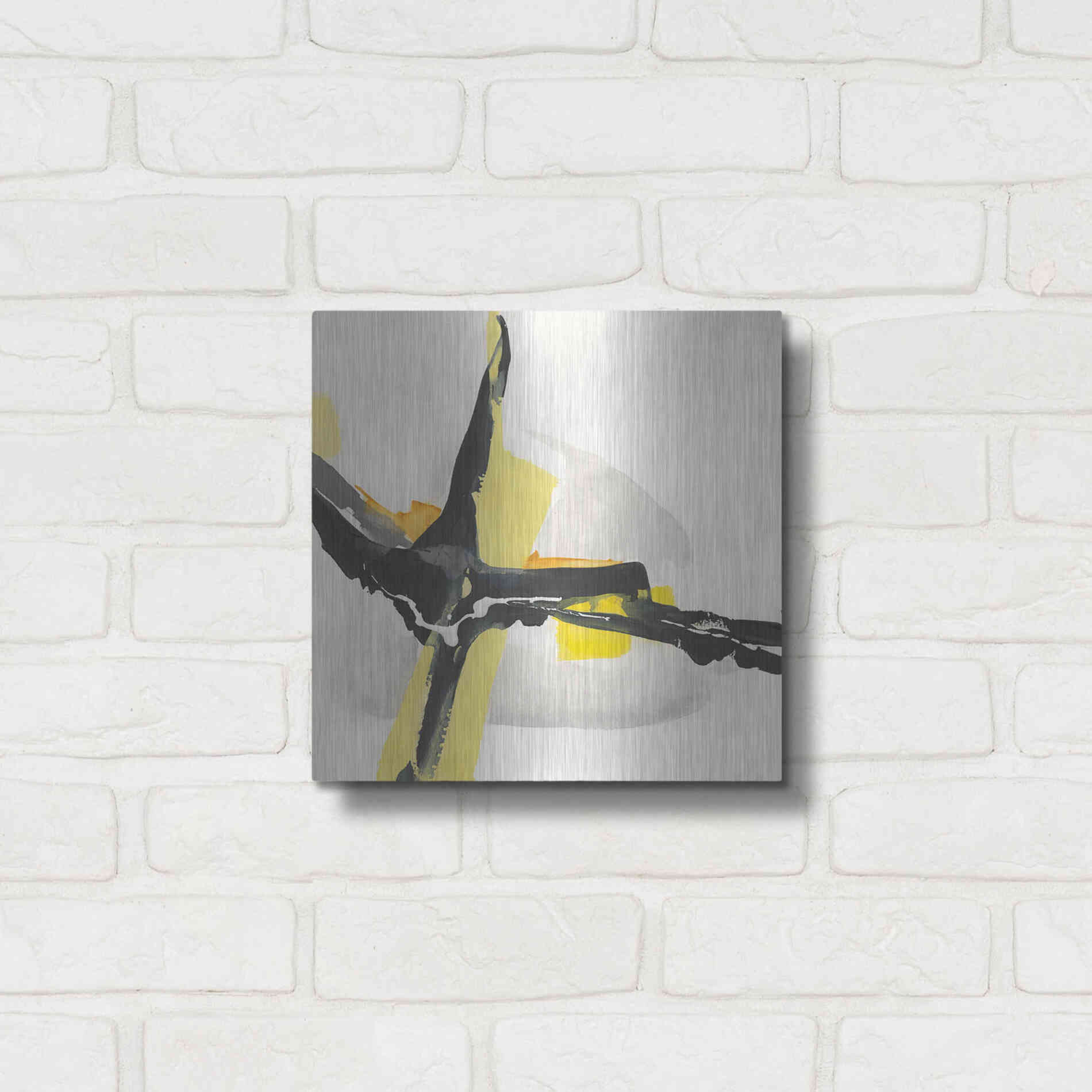 Luxe Metal Art 'Creamy Yellow I' by Chris Paschke, Metal Wall Art,12x12