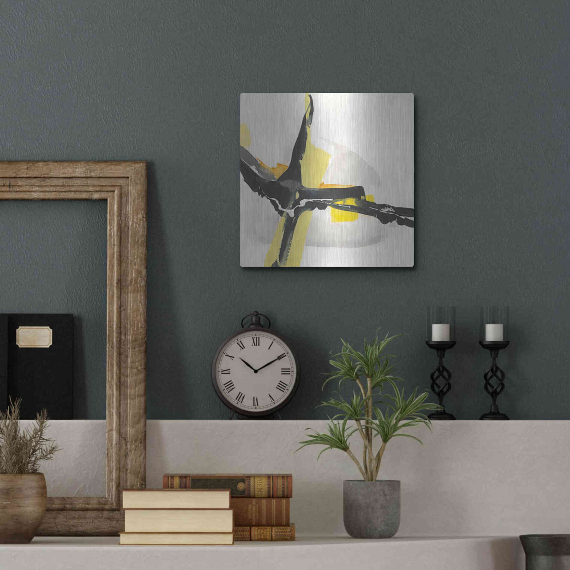 Luxe Metal Art 'Creamy Yellow I' by Chris Paschke, Metal Wall Art,12x12