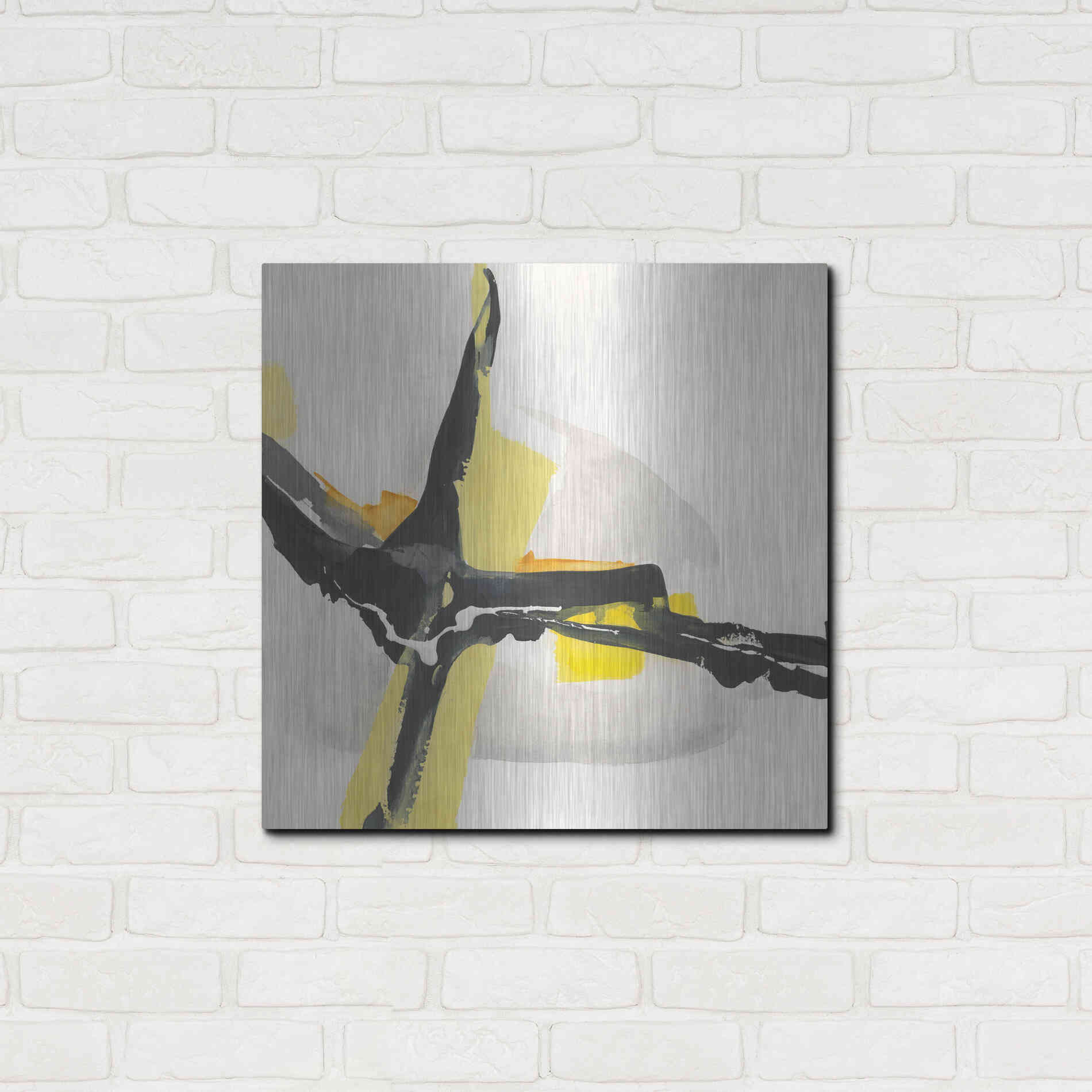 Luxe Metal Art 'Creamy Yellow I' by Chris Paschke, Metal Wall Art,24x24