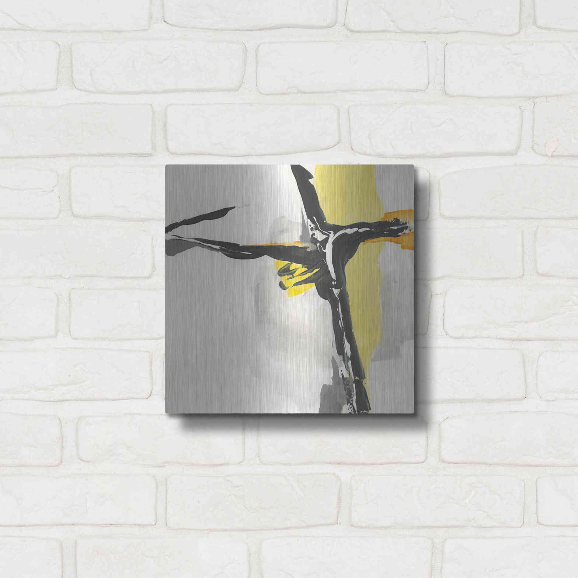 Luxe Metal Art 'Creamy Yellow II' by Chris Paschke, Metal Wall Art,12x12
