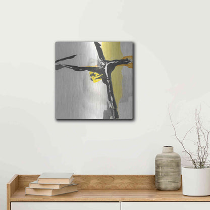 Luxe Metal Art 'Creamy Yellow II' by Chris Paschke, Metal Wall Art,12x12