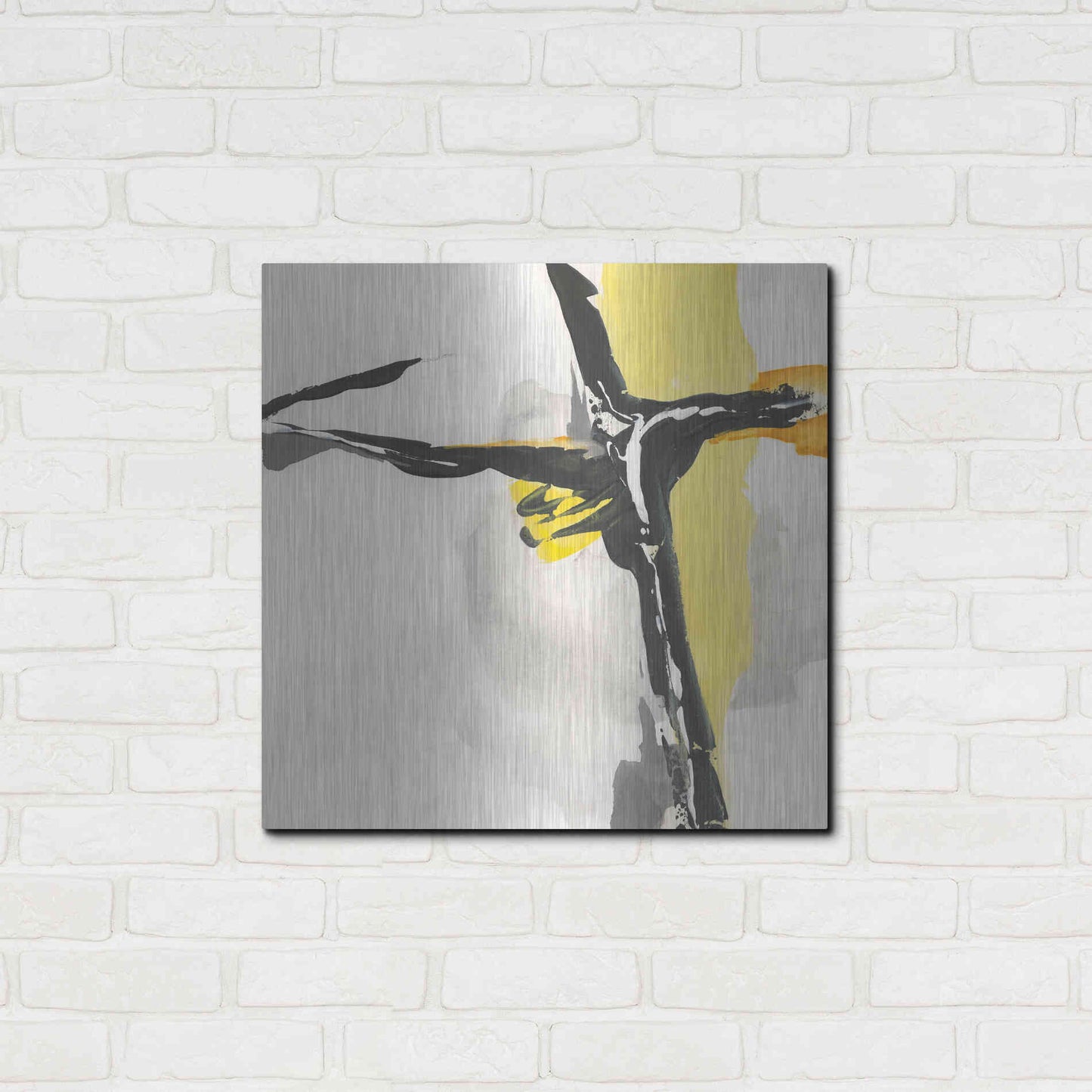 Luxe Metal Art 'Creamy Yellow II' by Chris Paschke, Metal Wall Art,24x24