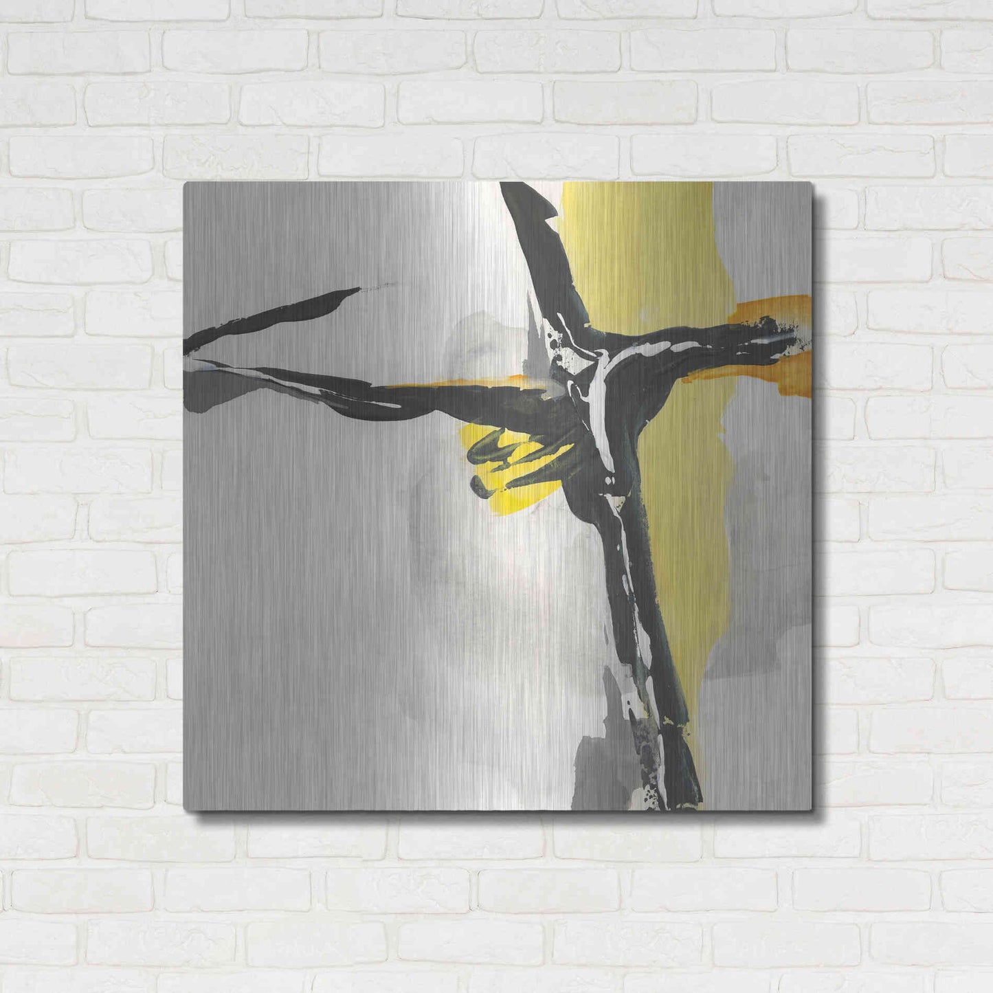 Luxe Metal Art 'Creamy Yellow II' by Chris Paschke, Metal Wall Art,36x36