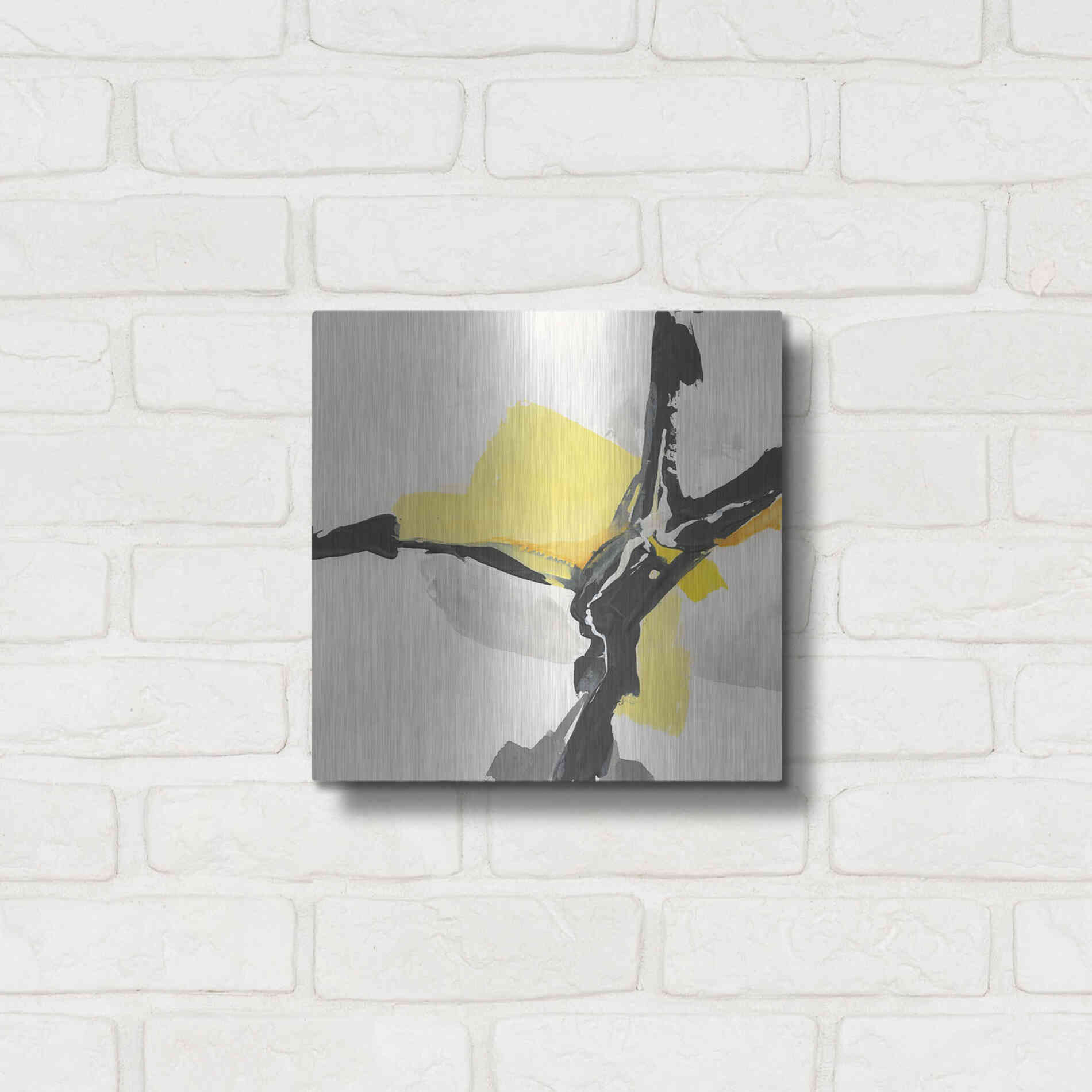 Luxe Metal Art 'Creamy Yellow III' by Chris Paschke, Metal Wall Art,12x12