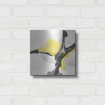 Luxe Metal Art 'Creamy Yellow III' by Chris Paschke, Metal Wall Art,12x12
