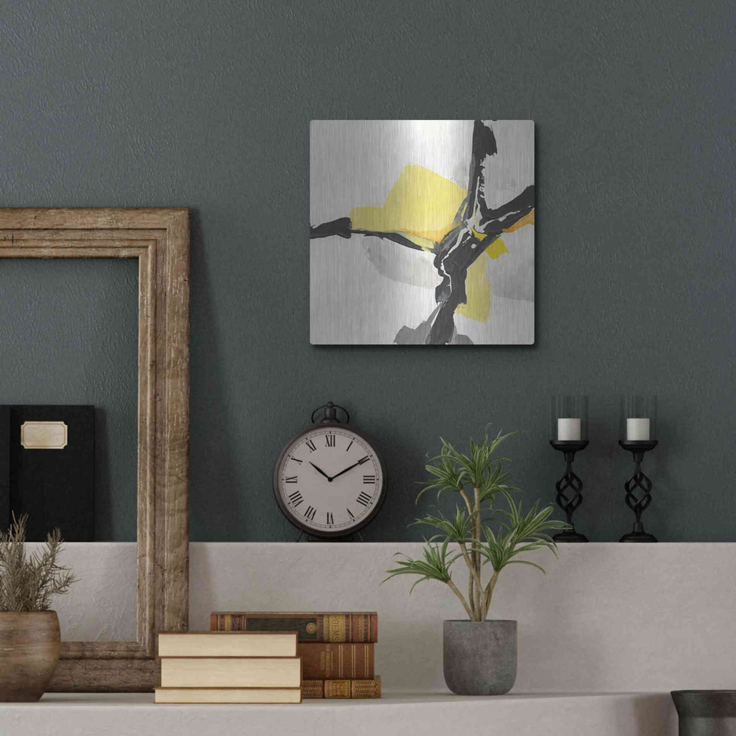 Luxe Metal Art 'Creamy Yellow III' by Chris Paschke, Metal Wall Art,12x12