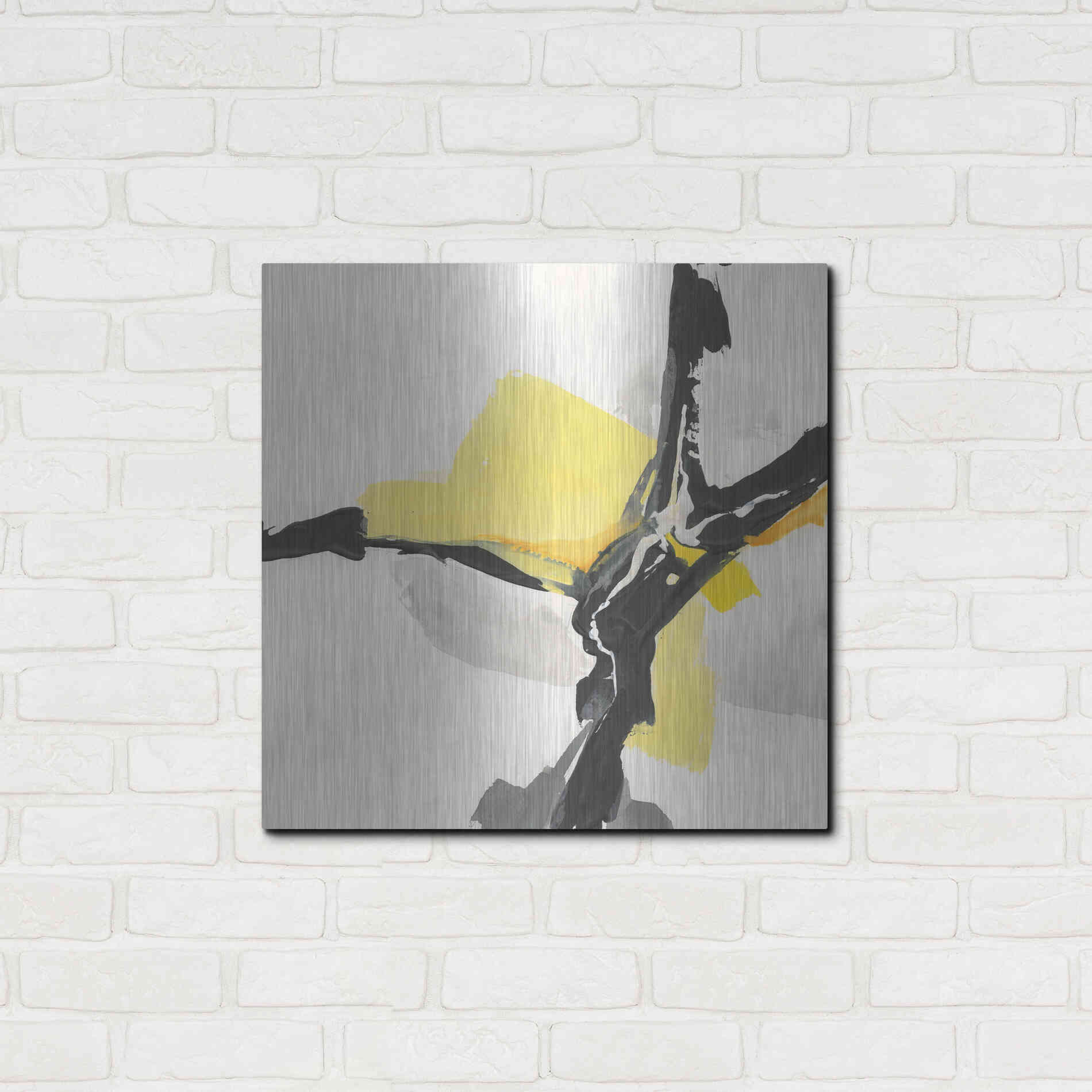 Luxe Metal Art 'Creamy Yellow III' by Chris Paschke, Metal Wall Art,24x24