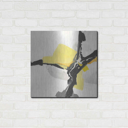 Luxe Metal Art 'Creamy Yellow III' by Chris Paschke, Metal Wall Art,24x24