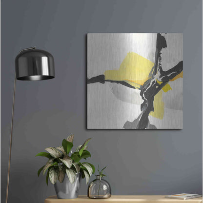 Luxe Metal Art 'Creamy Yellow III' by Chris Paschke, Metal Wall Art,24x24